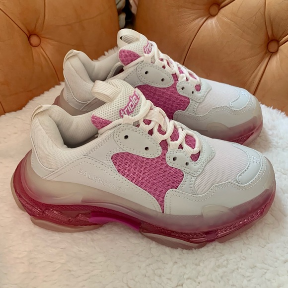 Balenciaga Triple S Sneaker Pink/White NWT 37 - Picture 12 of 14